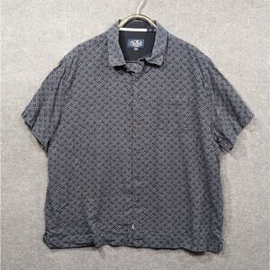 Nat Nast Shirt Mens XXL Woven Sawtooth Silk Cotton Blend Button Up Pocket